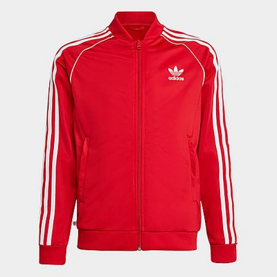 Shop Adidas Originals Adidas Kids' Originals Adicolor Superstar Track Jacket In Better Scarlet