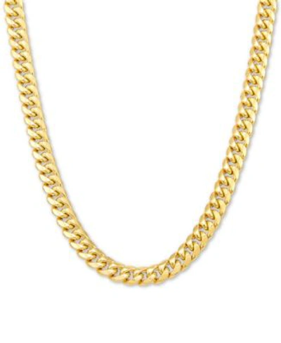 Shop Italian Gold Miami Cuban Link Chain Necklace 6mm 18 26 In 10k Yellow Gold Or 10k White Gold