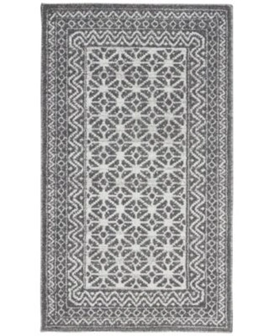 Shop Nourison Palermo Pmr02 Charcoal Rug In Gray