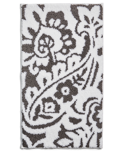 Shop Charter Club Paisley Bath Rug, 19" X 34", Created For Macy's Bedding In Gray