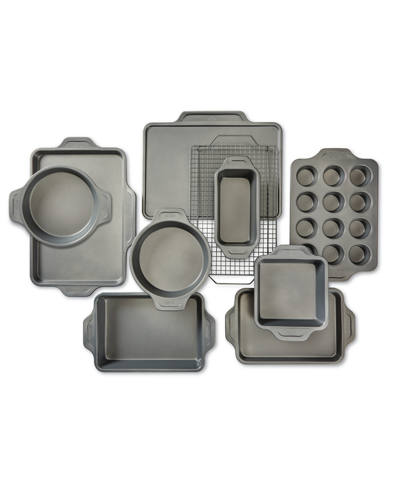 Shop All-clad Pro Release 10-pc. Nonstick Bakeware Set In Gray