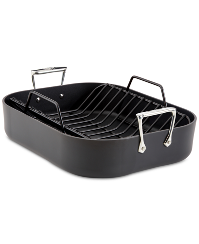 Shop All-clad Hard Anodized Roaster With Rack In Black