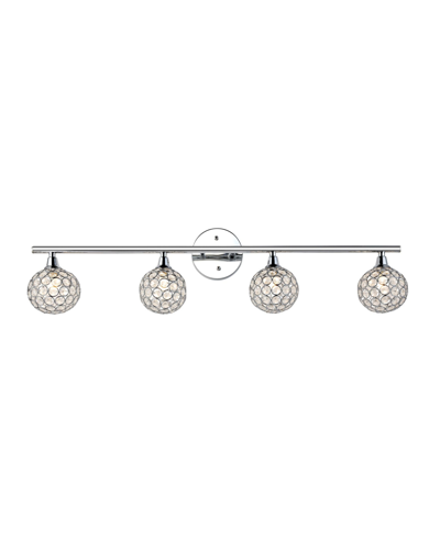 Shop Jonathan Y Maeve 4-light Contemporary Glam Led Vanity Light In Silver