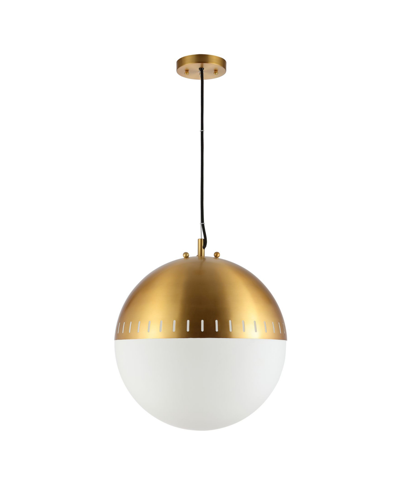 Shop Jonathan Y Remy Adjustable Art Deco Mid-century Globe Led Pendant In Gold