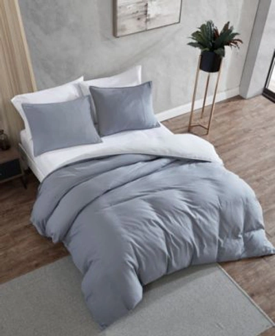 Shop Kenneth Cole New York Nila Reversible Duvet Cover Set Collection Bedding In Gray