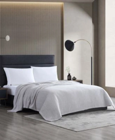 Shop Vera Wang Chenille Pique Blanket Collection Bedding In Gray