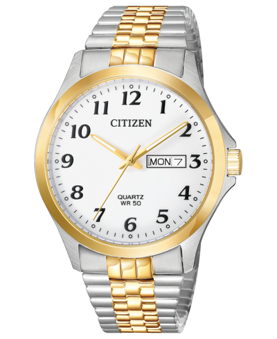 Shop Citizen Men's Quartz Two-tone Stainless Steel Bracelet Watch 38mm Women's Shoes