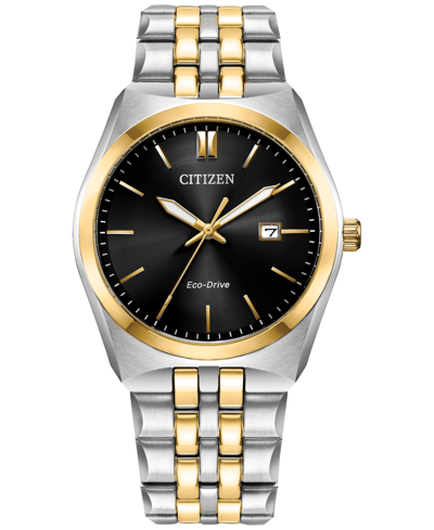 Shop Citizen Eco-drive Men's Corso Two-tone Stainless Steel Bracelet Watch 40mm