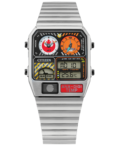 Shop Citizen Star Wars By  Rebel Pilot Analog-digital Silver-tone Stainless Steel Bracelet Watch 33mm