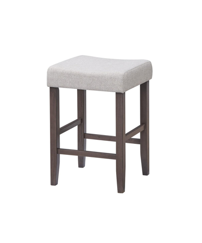 Shop Macy's Max Meadows Laminate Counter Height Backless Stool In Brown
