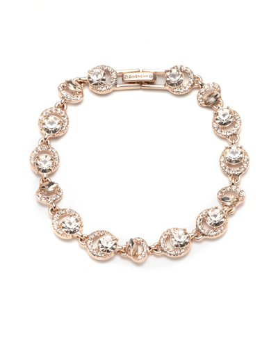 Shop Givenchy Rose Gold And Silk Crystal Flex Bracelet