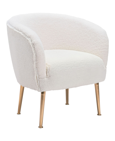 Shop Zuo Sherpa Accent Chair In White
