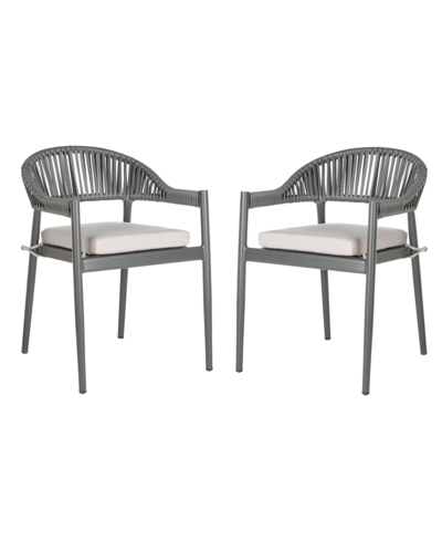 Shop Safavieh Greer Stackable Rope Chair In Gray