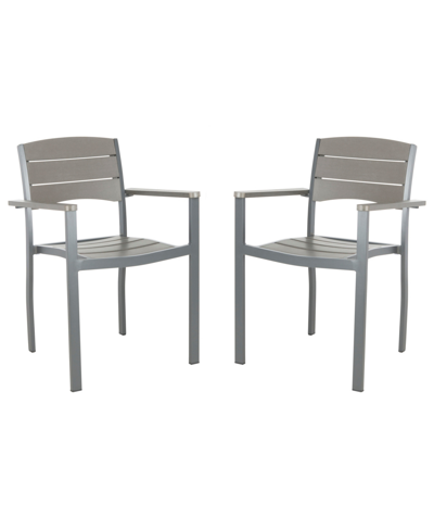 Shop Safavieh Gerhardt Stackable Chair In Gray