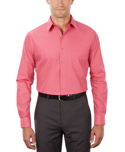Shop Van Heusen Men's Classic-fit Poplin Dress Shirt In Pink