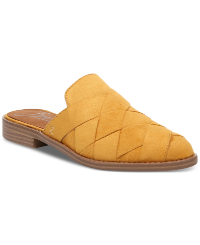Shop Zodiac Women's Hendrix Slip-on Woven Mule Flats Women's Shoes In Yellow