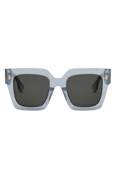 Shop Fendi Roma 50mm Square Sunglasses In Blue