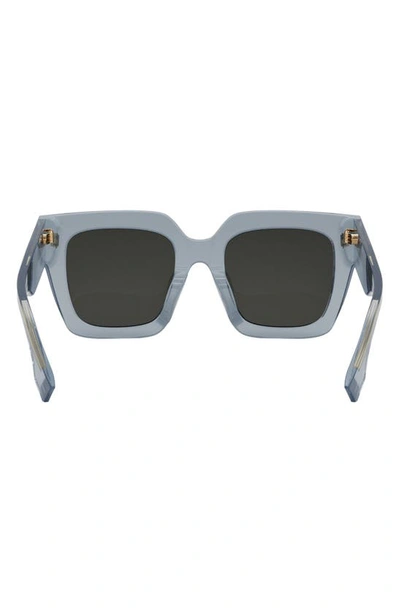 Fendi Roma Blue Square Acetate Sunglasses In Blue