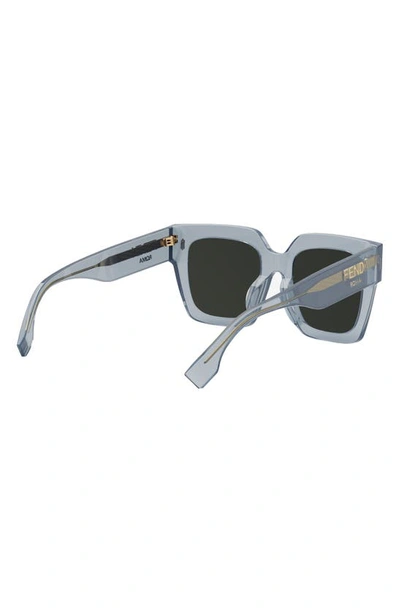 Shop Fendi Roma 50mm Square Sunglasses In Blue