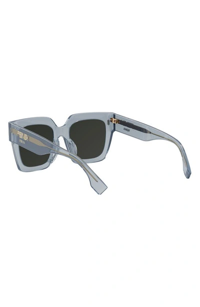 Fendi Roma Blue Square Acetate Sunglasses In Blue