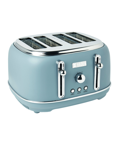 Shop Haden Highclere 4-slice, Wide Slot Toaster With Bagel And Defrost Settings Browning Control - 75026 In Blue