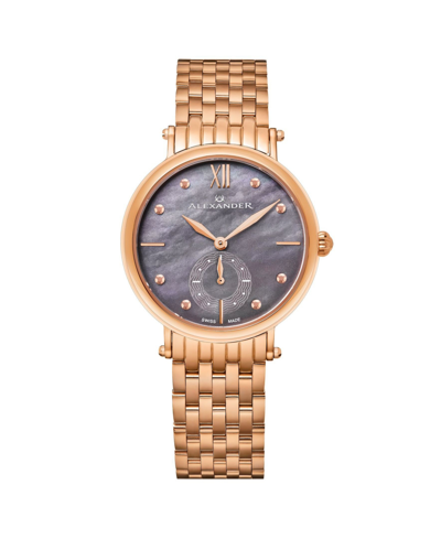 Shop Stuhrling Alexander Watch A201b-04, Ladies Quartz Small-second Watch With Rose Gold Tone Stainless Steel Case 