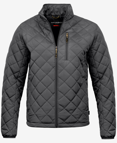 Shop Hawke & Co. Men's Diamond Quilted Jacket, Created For Macy's In Gray