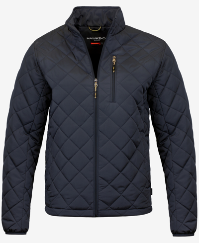 Shop Hawke & Co. Men's Diamond Quilted Jacket, Created For Macy's In Blue
