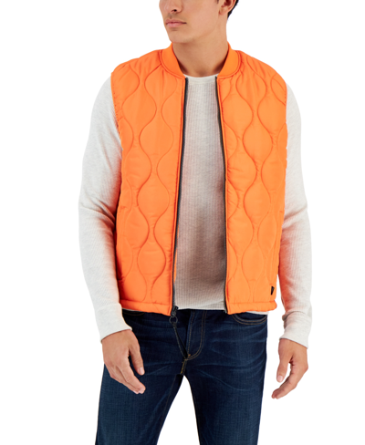 Shop Hawke & Co. Men's Onion Quilted Vest In Orange