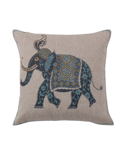 Shop Levtex Chandra Elephant Decorative Pillow, 20" X 20" In Blue