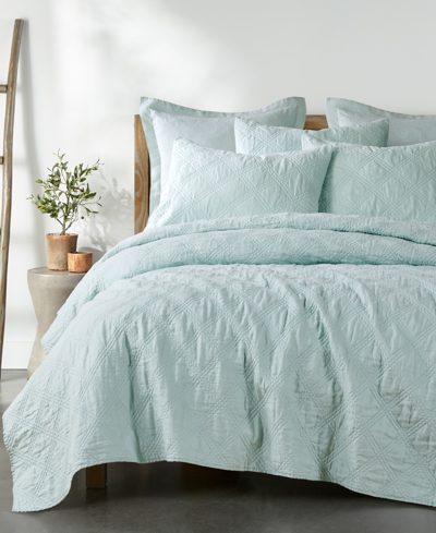 Shop Levtex Washed Linen Quilt, Twin In Blue