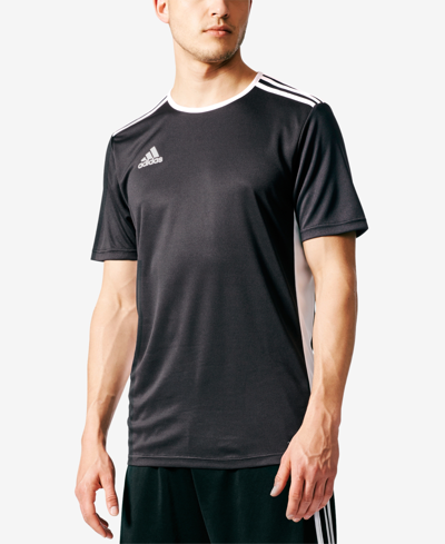 Shop Adidas Originals Adidas Men's Entrada Climalite Soccer Shirt In Silver