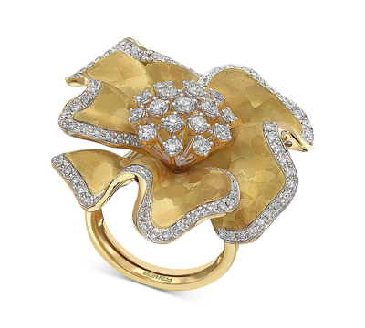 Shop Effy Collection Effy Diamond Flower Statement Ring (1-3/8 Ct. T.w.) In 14k Gold