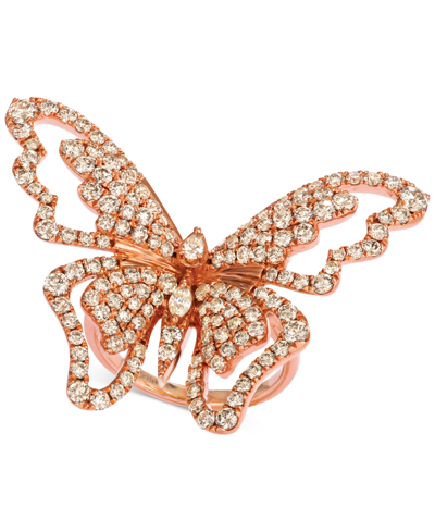 Shop Le Vian Butterfly Away Nude Diamond Ring (2-3/4 Ct. T.w.) In 14k Rose Gold