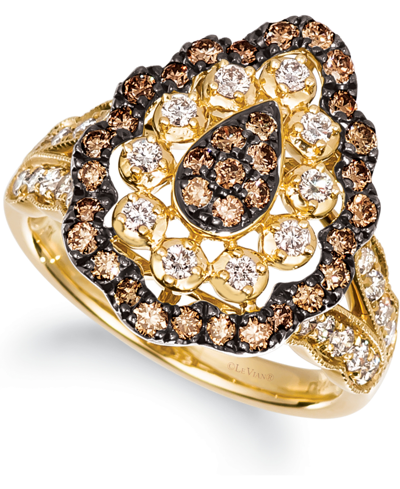 Shop Le Vian Chocolate Diamond (1/2 Ct. T.w.) & Nude Diamond (1/2 Ct. T.w.) Ring In 14k Gold