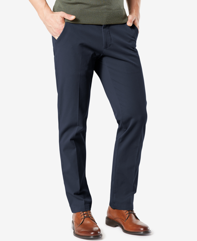 Shop Dockers Men's Workday Smart 360 Flex Straight Fit Khaki Stretch Pants In Blue