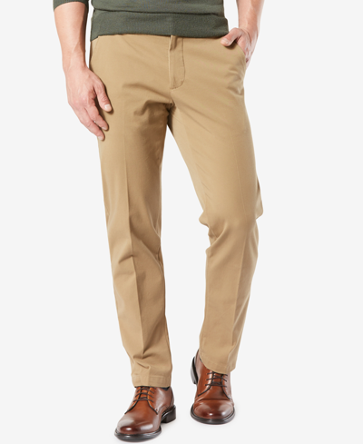 Shop Dockers Men's Workday Smart 360 Flex Straight Fit Khaki Stretch Pants In Tan/beige