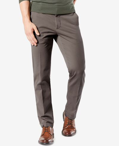Shop Dockers Men's Workday Smart 360 Flex Straight Fit Khaki Stretch Pants In Gray