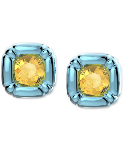 Shop Swarovski Crystal Stud Earrings In Blue