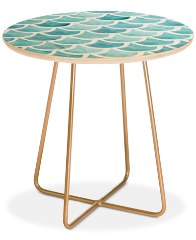 Shop Deny Designs Hello Sayang La Mer Round Side Table In Blue
