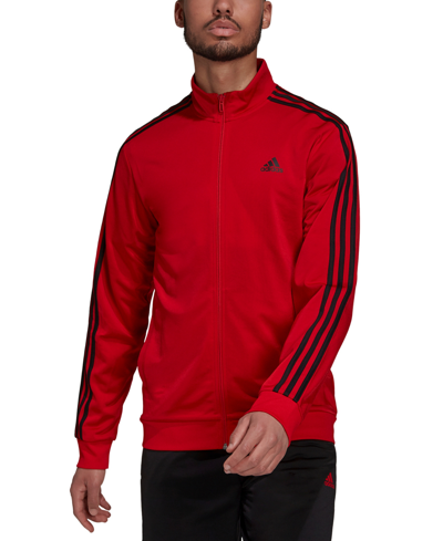 Shop Adidas Originals Adidas Men's Tricot Track Jacket In Red