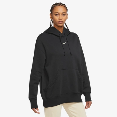 Nike Womens  Style Fleece Pullover Hoodie In Black/white