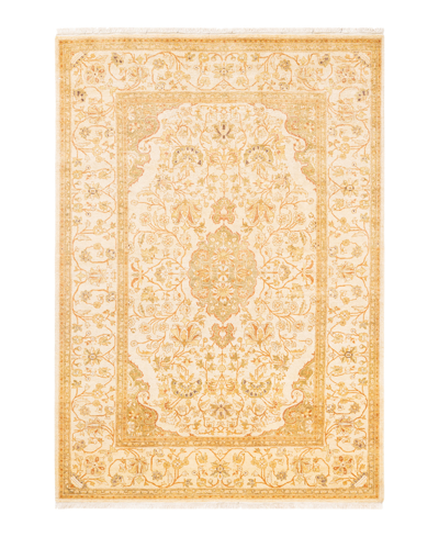 Shop Adorn Hand Woven Rugs Closeout!  Mogul M15744 4'2" X 5'10" Area Rug In Ivory/cream