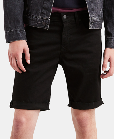 Shop Levi's Men's 511 Slim Cutoff Stretch Shorts In Black