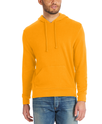 Shop Alternative Apparel Men's Washed Terry The Champ Hoodie In Yellow