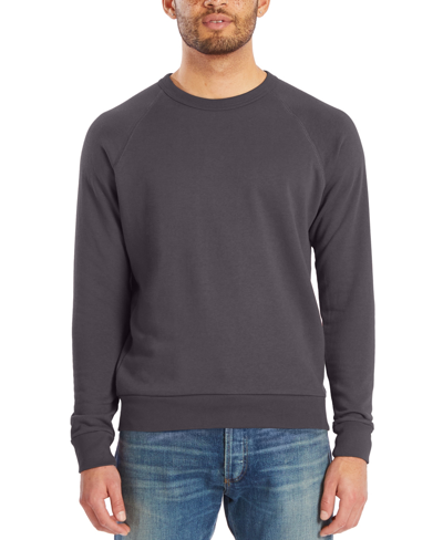 Shop Alternative Apparel Men's Washed Terry Challenger Sweatshirt In Gray
