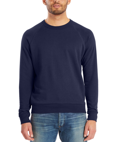 Shop Alternative Apparel Men's Washed Terry Challenger Sweatshirt In Blue