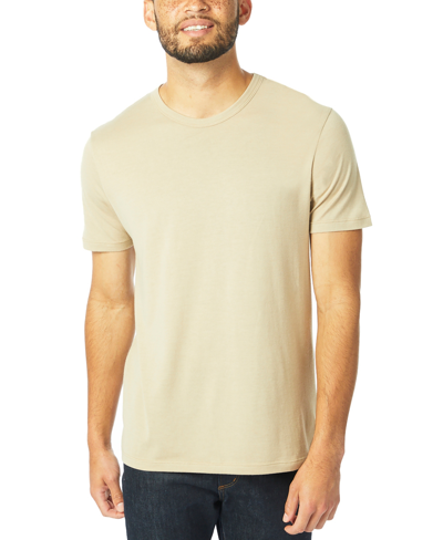 Shop Alternative Apparel Men's Modal Tri-blend Crewneck T-shirt In Tan/beige