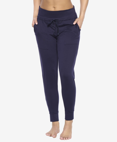 Shop Felina Velvety Soft Loungewear Jogger Pants In Blue
