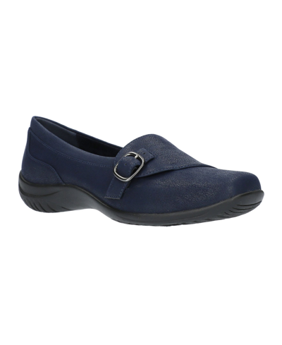 Shop Easy Street Cinnamon Comfort Slip Ons Women's Shoes In Blue